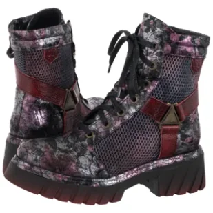 Botki Bordowe 07072-23/00-8 (MA1419-a) Maciejka - Botki damskie - miniaturka - grafika 1