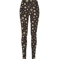 Legginsy - Urban Classics Damskie legginsy Soft AOP, dostępne w wielu różnych kolorach, rozmiary XS-5XL, Blacksun, XS - miniaturka - grafika 1