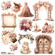 Scrapbooking - NAKLEJKI PAPIEROWE 24x24 ScrapLove - Wedding Cozy 1 - miniaturka - grafika 1