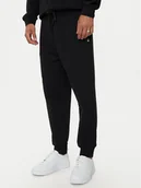 Spodnie sportowe męskie - United Colors Of Benetton Spodnie dresowe 342ZUF01B Czarny Regular Fit - miniaturka - grafika 1