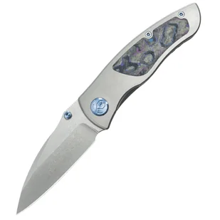 KUBEY Vertigo Stonewashed S35VN Ostrze Szary Tytan/Wstawki z Włókna Węglowego Framelock KB258C - Scyzoryki - miniaturka - grafika 1