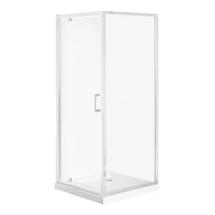 Beliani Kabina prysznicowa Darli szkło hartowane 70x70x185cm srebrna 231322 - Kabiny prysznicowe - miniaturka - grafika 1