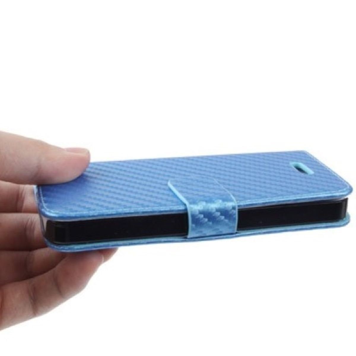 Etui na telefon komórkowy flip cross thin carbon look do telefonu komórkowego iPhone SE