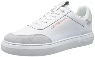 Sneakersy męskie - Calvin Klein Jeans Męskie sneakersy na co dzień Cupsole high/low FREQ, białe/ostrygowe/petarda, 9 UK, Biały ostrygi i grzyby petarda, 41.5 EU - grafika 1