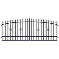 Akcesoria do ogrodzeń - Brama dwuskrzydłowa DAMIAN 400 x 1,30-1,50 cm ocynk RAL9005 - miniaturka - grafika 1