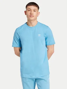 adidas T-Shirt Trefoil Essentials IZ2099 Błękitny Regular Fit - Koszulki męskie - miniaturka - grafika 1