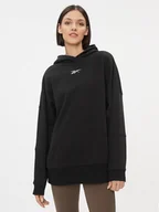 Bluzy damskie - Reebok Bluza Lux H51828 Czarny Oversize - miniaturka - grafika 1