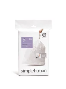 Worki na śmieci SIMPLEHUMAN, 20 l, 20 szt., białe - Worki na śmieci - miniaturka - grafika 1