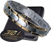 Bransolety męskie - ELEGANCKA ZDROWOTNA BRANSOLETA BRANSOLETKA MĘSKA MAGNETYCZNA MOCNA ORYGINAŁ - miniaturka - grafika 1