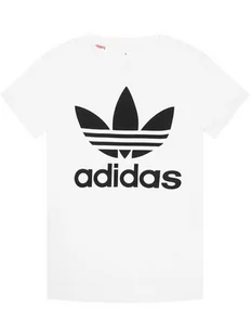 Adidas T-Shirt Trefoil DV2904 Biały Regular Fit - Koszulki dla chłopców - miniaturka - grafika 1
