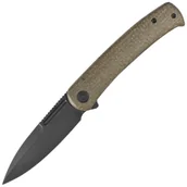 Noże - Nóż składany Civivi Caetus Green Burlap Micarta, Black Stonewashed 14C28N (C21025C-3) - miniaturka - grafika 1