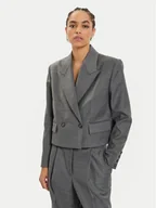 Marynarki i żakiety damskie - IVY OAK Marynarka Jenny IO119105 Szary Loose Fit - miniaturka - grafika 1