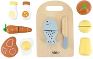 Zabawki AGD - Label Label Vaidmenų žaidimas - Medinė pjaustymo lenta su maistu - miniaturka - grafika 1