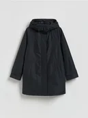 Marynarki i żakiety damskie - Reserved - Kurtka z kapturem - czarny - miniaturka - grafika 1