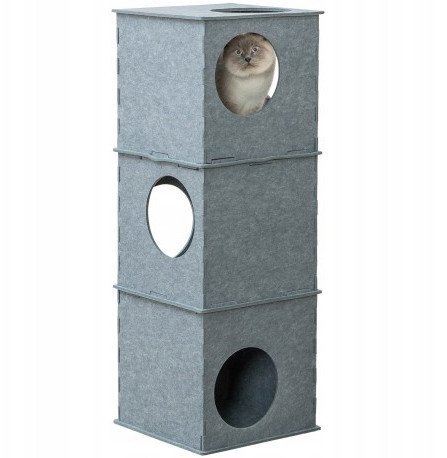 Nele, wie�a, dla kota, filc, szara, 38 x 105 x 38cm