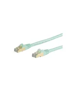 Kable miedziane - StarTech 6ASPAT7MAQ .com kabel sieciowy Kolor Aqua 7 m Cat6a S/UTP STP - miniaturka - grafika 1