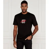 Koszulki męskie - HUGO T-shirt Dlongny | Relaxed fit - miniaturka - grafika 1