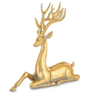 Ozdoby bożonarodzeniowe - Figurka - jeleń leżący złoty 24x24 cm SASEUM - miniaturka - grafika 1