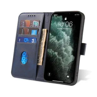 Magnet Case elegancki futerał etui pokrowiec z klapką i funkcją podstawki iPhone 12 Pro Max niebieski - Etui i futerały do telefonów - miniaturka - grafika 6