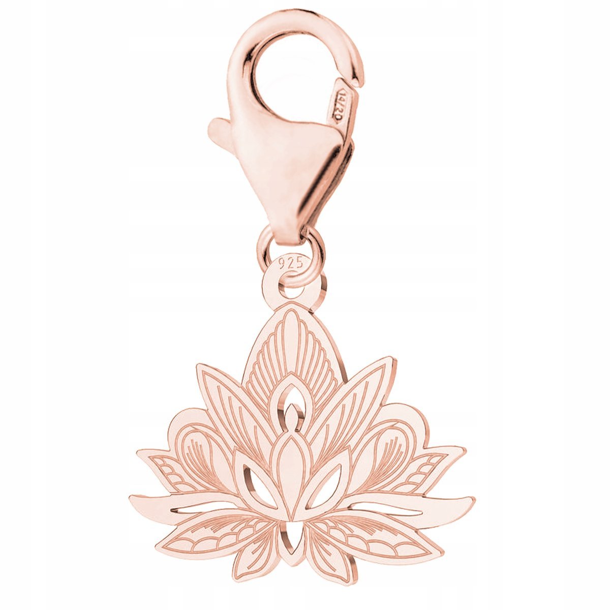 Zawieszka Pozłacana Kwiat Lotos Blaszka z Kwiatem Lotosu SREBRO 925