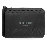 Portfele - Pepe Jeans Głęboki portfel z uchwytem na karty czarny 11x7x1,5 cm Skóra by Joumma Bags, Czarny (Black), Talla única, Portfel na karty - miniaturka - grafika 1
