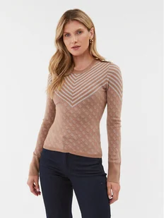 Guess Sweter W3BR26 Z3AE0 Beżowy Slim Fit - Swetry damskie - miniaturka - grafika 1