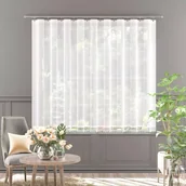 Firany - Firanka Siateczka Biała Gotowa Z Gipiurą 300X110Cm Al0013 - miniaturka - grafika 1