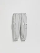 Spodenki dla niemowląt - Reserved - Spodnie z naszywką - ciemnoszary - miniaturka - grafika 1