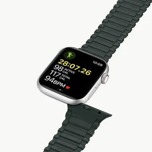 Dux Ducis Strap (Armor Version) pasek Apple Watch SE, 8, 7, 6, 5, 4, 3, 2, 1 (41, 40, 38 mm) silikonowa magnetyczna opaska bransoleta zielony - Akcesoria do smartwatchy - miniaturka - grafika 9