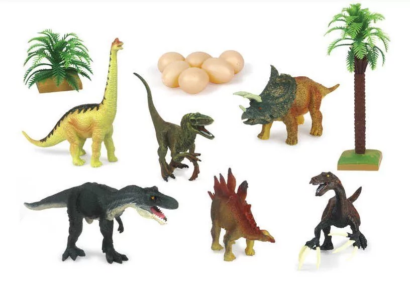 Dinozaury Figurki Zestaw Jurajski Akcesoria 14EL