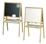 Tablice dla dzieci - Tupiko tablica drewniana dwustronna z wyposażeniem - miniaturka - grafika 1