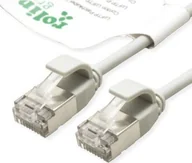 Patchcordy - Roline ROLINE GREEN F/UTP DataCenter Patch Cord Cat.6A Class EA, LSOH, bardzo cienki, szary, 0,3 m - miniaturka - grafika 1