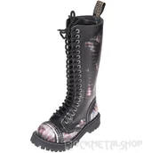 Botki męskie - glany STEEL - US / BLACK (20 dziurek)-44 - miniaturka - grafika 1