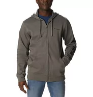 Bluzy męskie - Columbia Męska bluza z kapturem Trek z zamkiem błyskawicznym na całej długości, Logo Charcoal Heather/Cscc, S - miniaturka - grafika 1