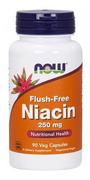 Witaminy i minerały - Now Foods Niacin Flush-Free 250mg, 90vcaps. - Niacyna - Witamina B-3 - PP 21PRONIACE - miniaturka - grafika 1