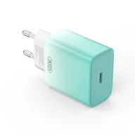 Ładowarki do telefonów - XO ładowarka sieciowa CE18 PD 30W 1x USB-C niebiesko-biała - miniaturka - grafika 1