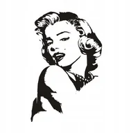 Naklejki na ścianę - Naklejka na ścianę sylwetka Marilyn Monroe Marylin, 188x98 cm - miniaturka - grafika 1