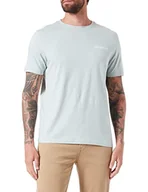 Koszulki męskie - Q/S by s.Oliver Męski T-shirt, krótki rękaw, niebiesko-zielony, S, Niebieski zielony, S - miniaturka - grafika 1