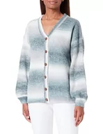 Swetry damskie - CARNEA Damski sweter z dzianiny z guzikami 10424755-CA04, czarny, wielokolorowy, XS/S, Czarny, wielowarstwowy, XS-S - miniaturka - grafika 1