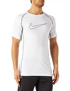 Nike Męski t-shirt M Np Df Tight Top Ss, biały/czarny/czarny, S - Koszulki męskie - miniaturka - grafika 1