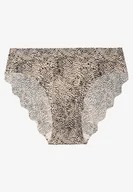 Majtki damskie - Czarno-Beżowe Majtki Typu Figi o Bezszwowym Wykończeniu Siladeia - miniaturka - grafika 1