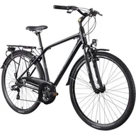 Rowery - Rower trekkingowy INDIANA X-Road 1.0 M23 28 cali Czarny - miniaturka - grafika 1