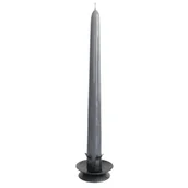 Świece - Świeca stożkowa 24 x 2,2 cm lakier stalowe magnolie - miniaturka - grafika 1