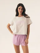 Piżamy damskie - Piżama damska Mawest 2 Bloovii różowy, beżowy L - miniaturka - grafika 1