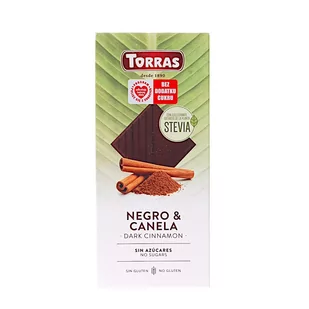 Torras Czekolada stevia gorzka z cynamonem 125g - Zdrowa żywność - miniaturka - grafika 1