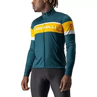 Koszulki męskie - CASTELLI Passista Jersey Długa koszulka męska, Głęboki Teal/Goldenrod-Silver Gra, XL - miniaturka - grafika 1