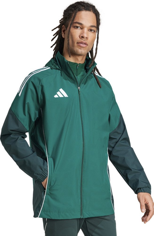 Kurtka męska Adidas Kurtka męska Tiro 25 Competition All-Weather zielona JI8936 L
