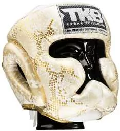 Top King Kask Bokserski Sparingowy Tkhgss-02bk_Gd Super Star Snake White/Gold - Kaski bokserskie i maski - miniaturka - grafika 1