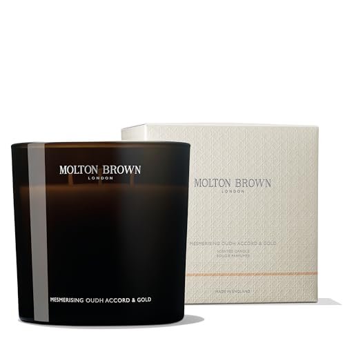 Molton Brown Hipnotyzująca świeca zapachowa Oudh Accord and Gold Luxury Triple Wick 600 g