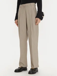 Vero Moda Spodnie materiałowe Meli 10319631 Beżowy Straight Fit - Spodnie damskie - miniaturka - grafika 1
